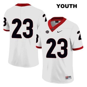 Youth Georgia Bulldogs NCAA #23 Mark Webb Nike Stitched White Legend Authentic No Name College Football Jersey HJN4854WD